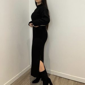 Robe tricot col roulé